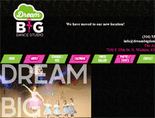 Tablet Screenshot of dreambigdance.com